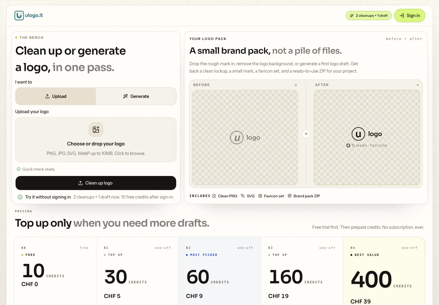 Supporting screenshot 1 for ulogo.it