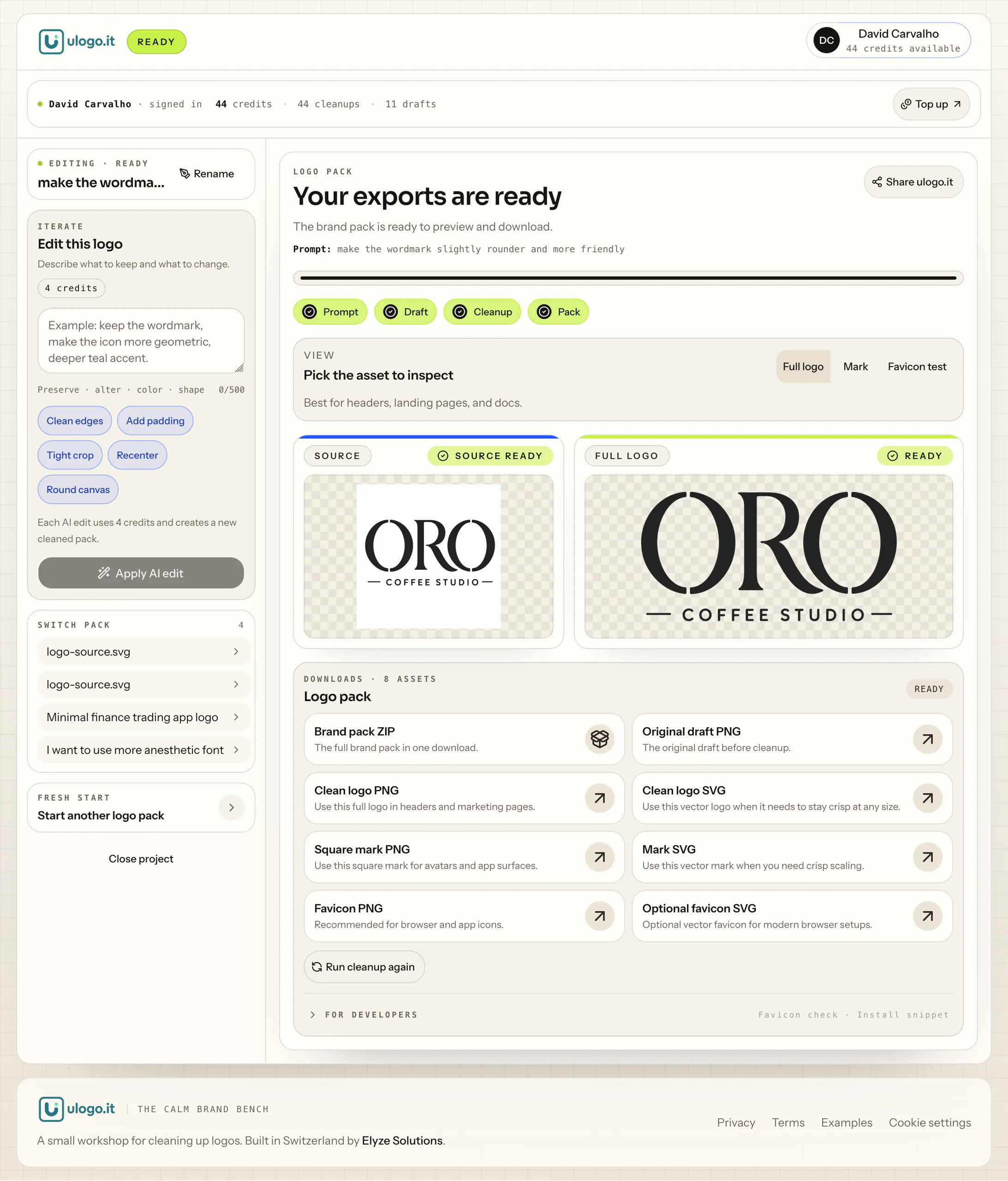 Supporting screenshot 2 for ulogo.it